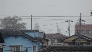 窓から見た琵琶湖（3月7日8時頃）
