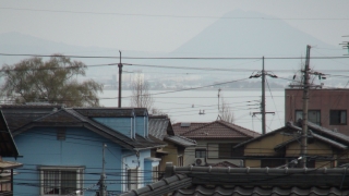 窓から見た琵琶湖（3月8日13時頃）