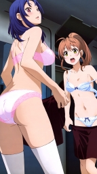 aa 348010 active_raid ass bra breasts hoshimiya_haruka nakano_ruizu pantsu shimapan thighhighs undressing yamabuki_rin