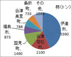 伊達市が最大の福島の柿の生産量