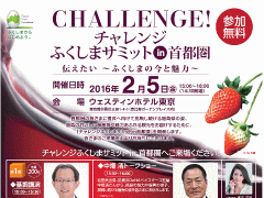 福島県のイチゴキャンペーンチラシ