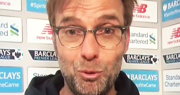 Klopp can only express himself through smiles
