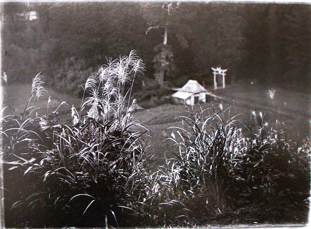 「佐渡万華鏡」 72 大正14年　金沢村平清水の昆沙門さんの御堂入口手前には、水車小屋
