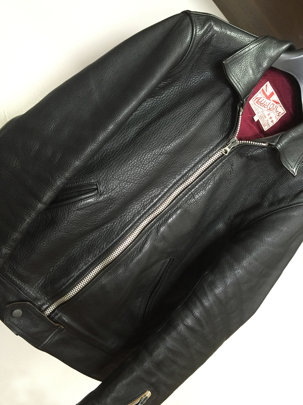 ADDICT CLOTHES / AD-1 KIP LEATHER CENTER ZIP JACKET | perfect day
