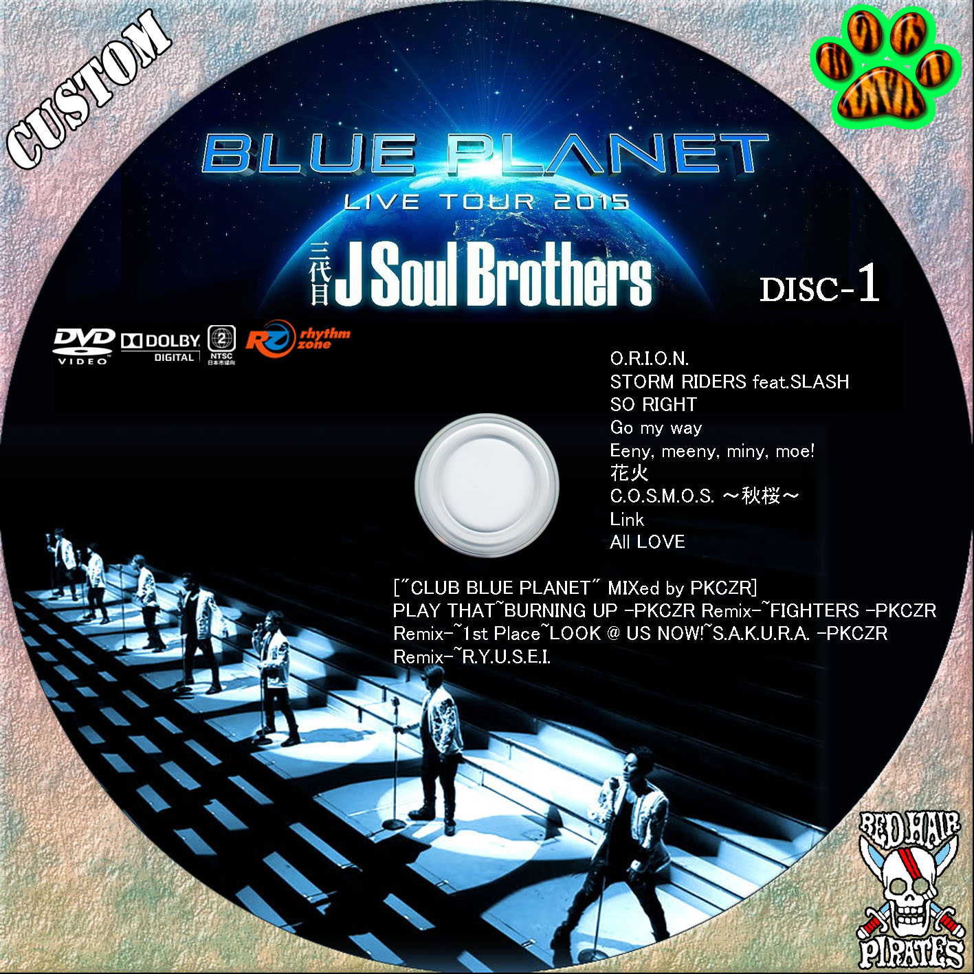 赤髪船長のCUSTOMラベル 三代目 J Soul Brothers LIVE TOUR 2015 BLUE PLANET